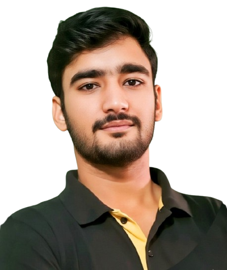 Professional headshot of a software engineer in business casual attire with a modern office background